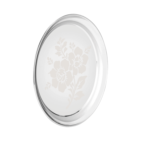 Riar Stainless Steel Khomcha NP BDN Dinner Plate - Modern Round Design, 20 cm