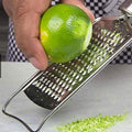 Riar Kitchen Professional Cheese Grater Stainless Steel Grater With Handle - Flat Handheld Grater For Cheese, Chocolate, Spices, Grater – Modern Silver