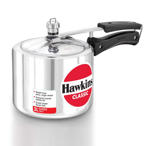 Hawkins Aluminium Classic Pressure Cooker & Wide Mouth, small, 3 Litre