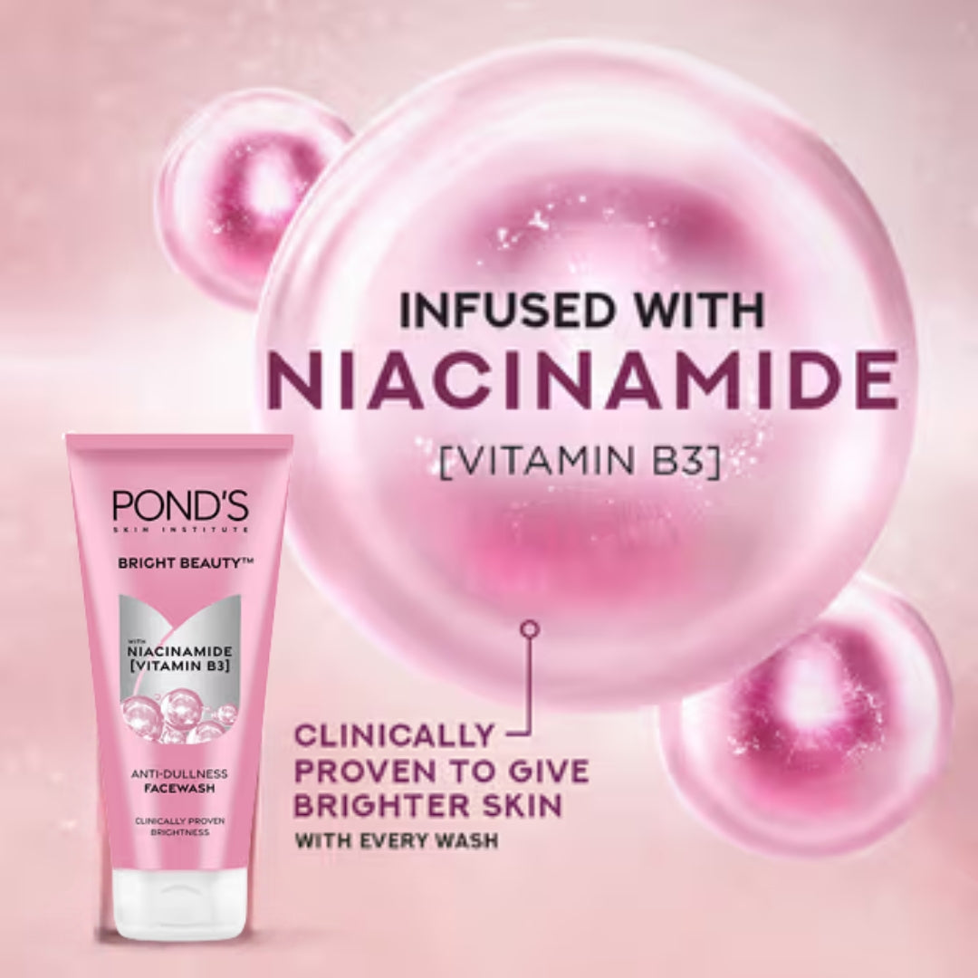 Pond's White Beauty Facial Foam with Vitamin B3+ & Rosehip Extract 100ml
