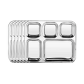 Riar Stainless K BHOJAN THAL SQUARE 5IN1 ROUND KATORI 6 pic set