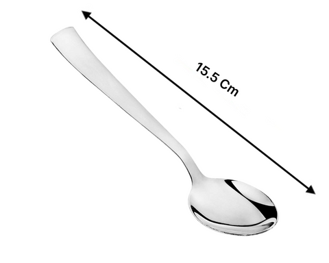 Riar Stainless Steel Baby Spoon – Sleek Silver Finish 12 pic set