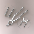 Riar Stainless Steel Tong/Chimta/Doctor pakad/pakad/sansi, 23 CM
