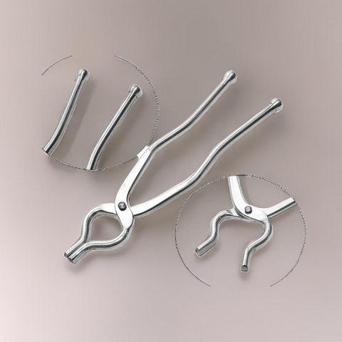 Riar Stainless Steel Tong/Chimta/Doctor pakad/pakad/sansi, 23 CM