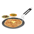 India Gold Aluminium Roti Tawa Hard Anodised Induction - Black, Modern Round Design, 25.5 cm