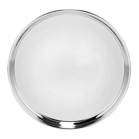 Riar Stainless Steel Khomcha Sada Dinner Plate - Modern Round Design, 26 cm