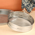 Elephant Stainless Steel Atta Chalni – 3-Piece Set, Silver, Modern Design