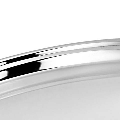 Riar Stainless Steel Rajbhog Dinner Plate - Modern Round Design, 18 cm