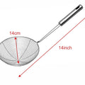 Riar Stainless Steel Jhara,Zara chinese Deep Fry Strainer PuriSkimmer Strainer - 14 Cm