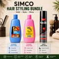 Simco Professional Hair Styling Combo | Hair Spray + Hair Fixer + Hair Styler for Long Lasting Hold & Natural Shine