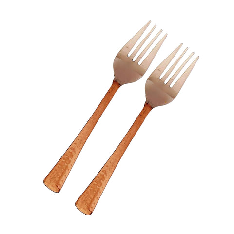 Stainless Steel Dessert Fork – Copper Steel,Modern Design 12 pic set