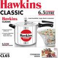 Hawkins Classic Aluminium Pressure Cooker With Inner Lid For Efficient Quick Cooking 6.5 Litre