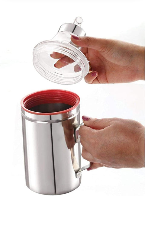 Riar Stainless Steel Oil Dispenser – 750 ML, Sleek & Practical