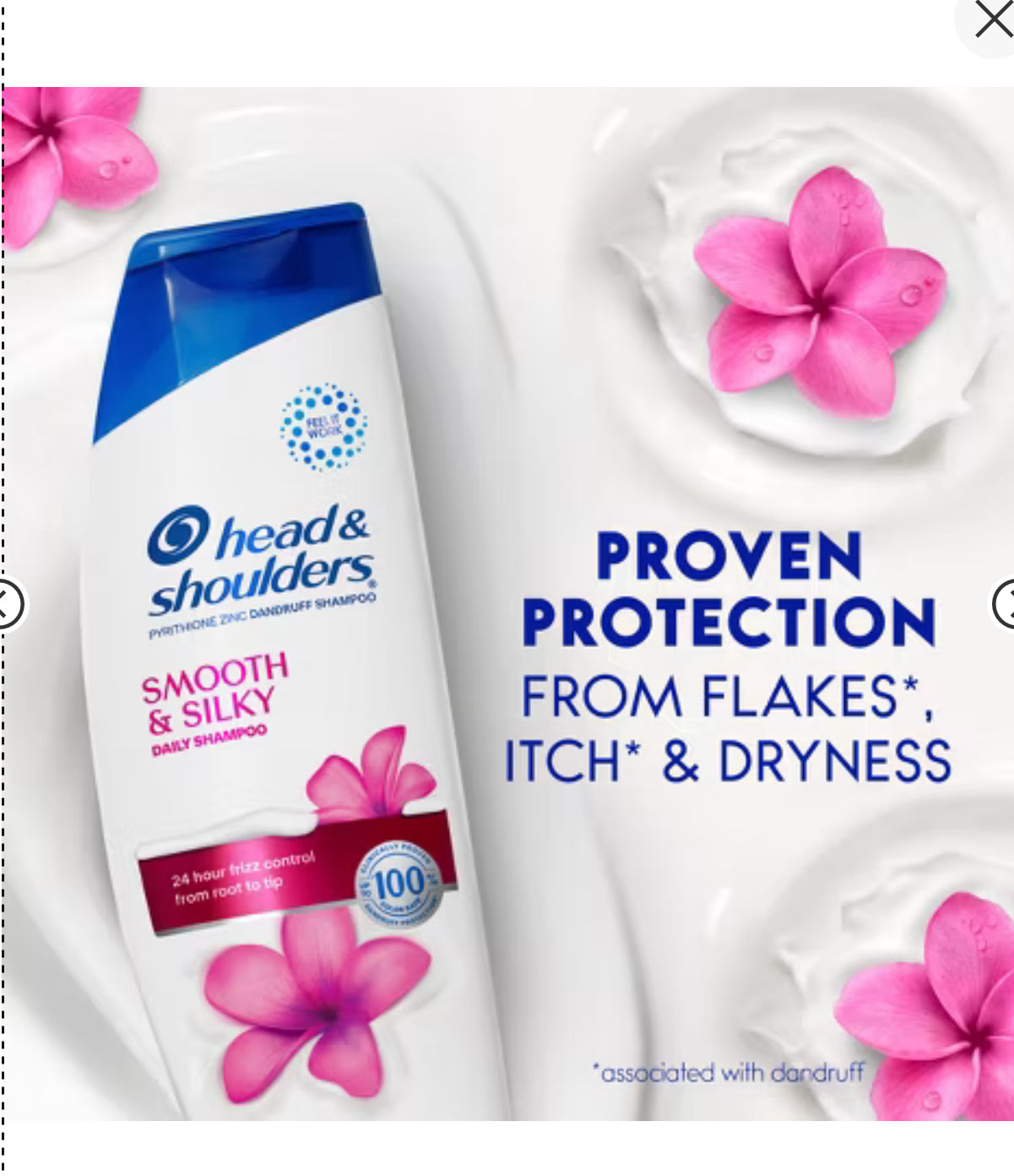 Head & Shoulders Smooth & Silky Anti Dandruff Shampoo - 340 ml