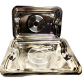 RIAR Stainless Steel Silver Touch Dollar Rectangular Tray – Modern Style