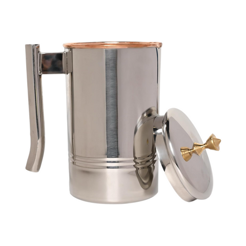 Riar Copper Jug Steel Platinum - 1.5 LTR