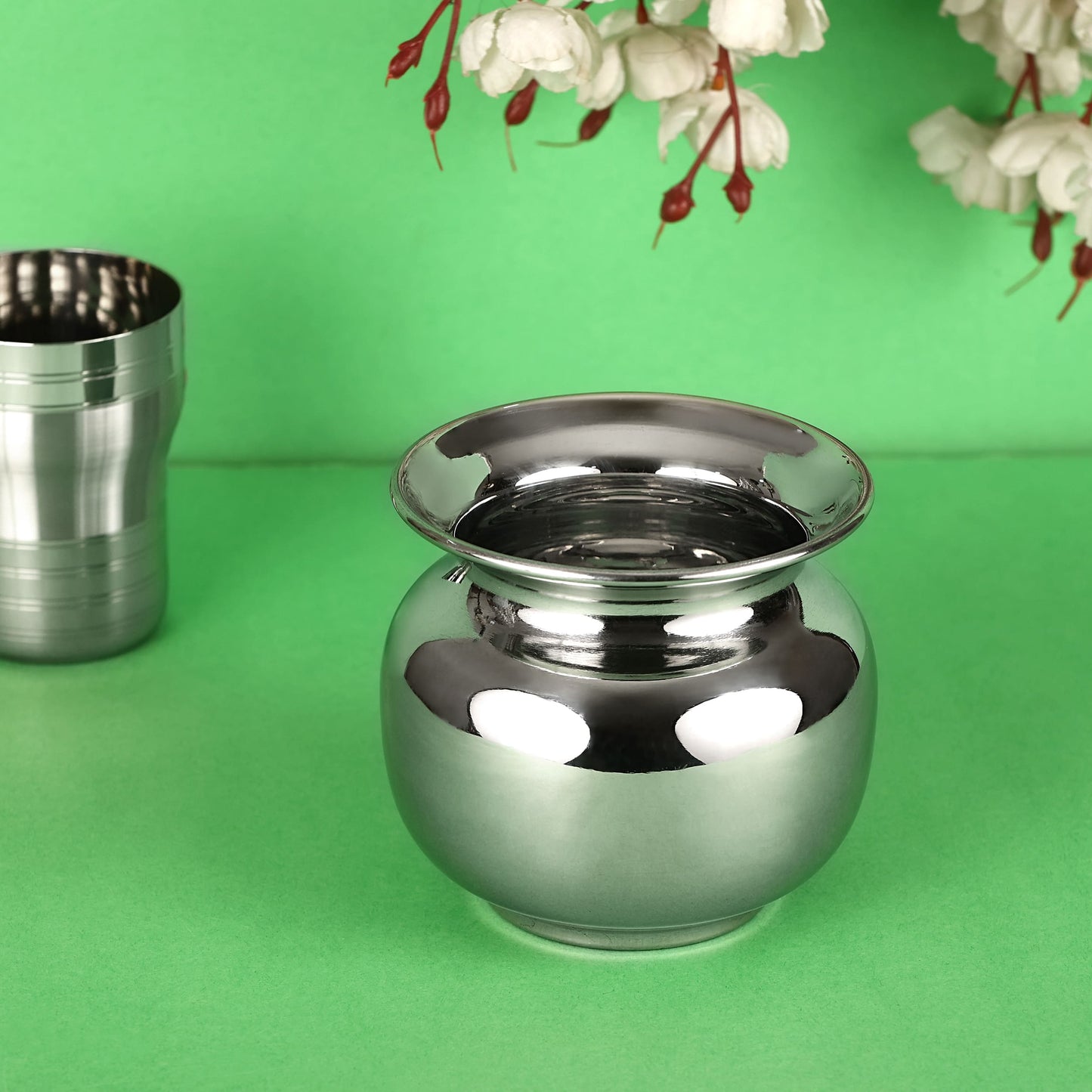 Riar Stainless Steel Lota, Laser - Medium