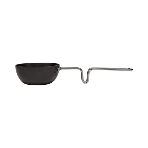 Tadka Pan Hard Anodised - Black, Modern Round Design, 9.5 cm