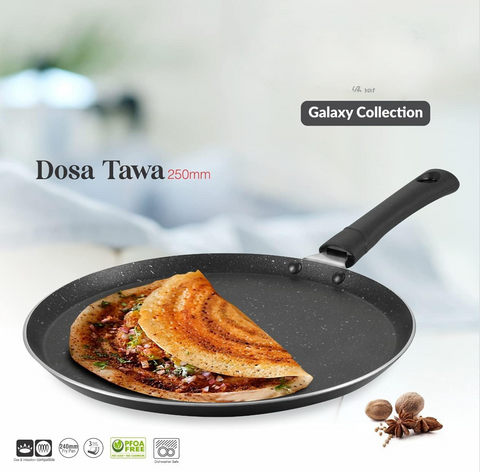 Riar Aluminium Nonstick Dosa Tawa – 12", Modern Design