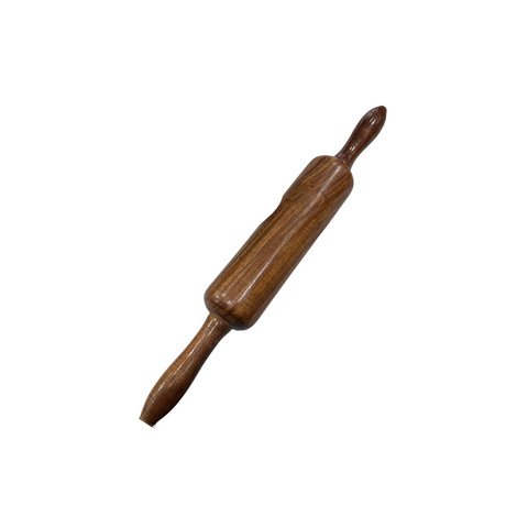 Riar Wooden Belan with Revolving Base – 18", Wood Finish, Modern Design