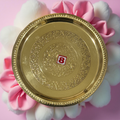 Riar Brass Pooja Thali, Occasion Special, 8 Inch, Gold