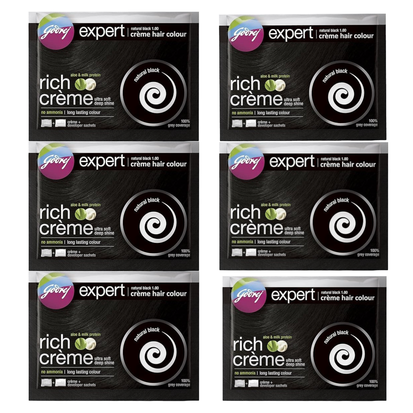 Godrej Expert Rich Crème Hair Colour – Natural Black, No Ammonia Formula