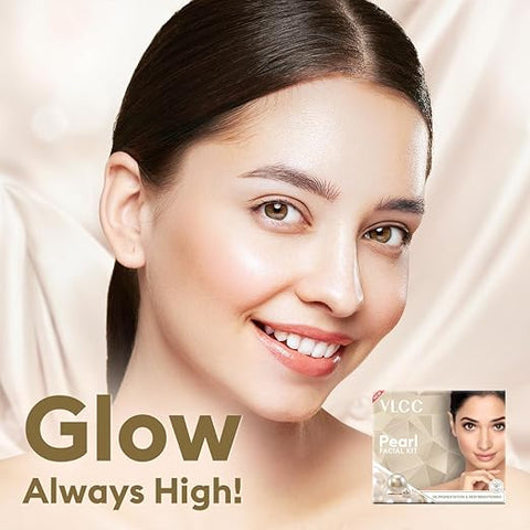 VLCC Pearl Facial Kit | At Home Facial with Pearl Extracts, Sandalwood, Turmeric & Aloe Vera 60 g