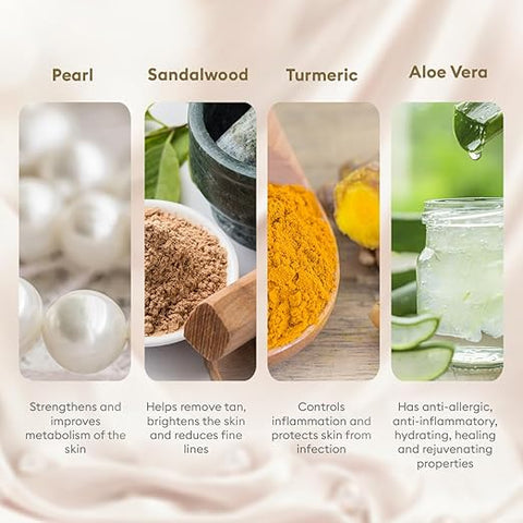 VLCC Pearl Facial Kit | At Home Facial with Pearl Extracts, Sandalwood, Turmeric & Aloe Vera 60 g