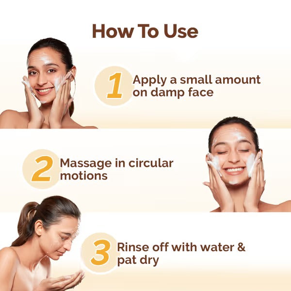Mamaearth Ubtan Natural Glow Face Wash with Turmeric & Saffron for Tan Removal – 100 ml