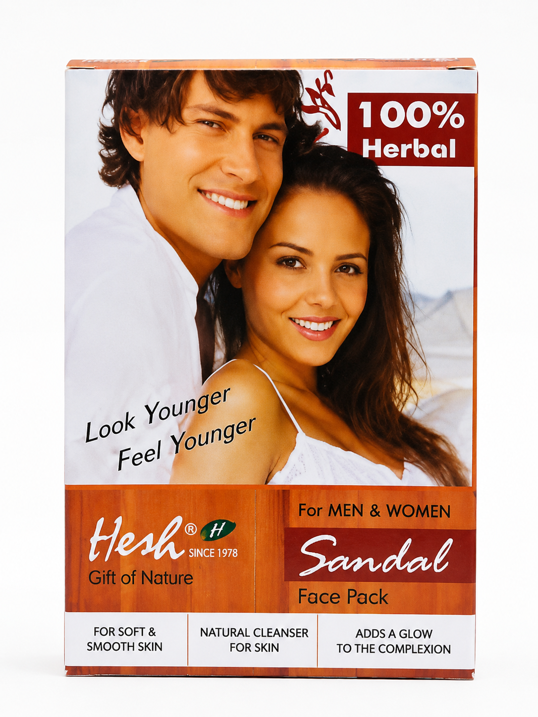 Hesh Sandal Face Pack | Natural Sandalwood Face Pack for Glowing, Soft & Healthy Skin - 100 gm