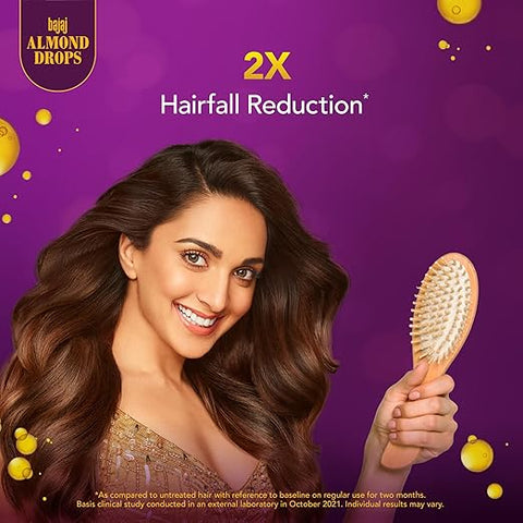 Bajaj Almond Drops Hair Oil – Vitamin E & Almond Oil, Non-Sticky, Hair Fall Control 500ml