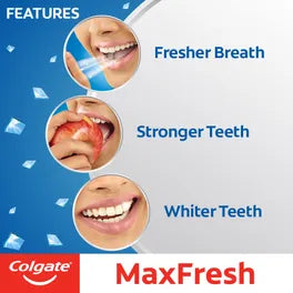 Colgate Max Fresh Blue Gel Toothpaste – Cooling Sensation and Fresh Breath