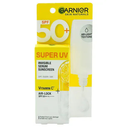 Garnier Air-Lock SPF 50+ PA++++ For UVA/UVB Invisible Serum Sunscreen For Broad Spectrum With No White Cast