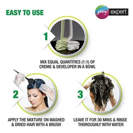 Godrej Expert Rich Crème Hair Colour – Natural Brown, Ammonia-Free for Men & Women