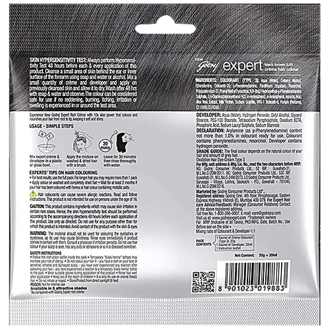 Godrej Expert Rich Crème Hair Colour – Black Brown, No Ammonia