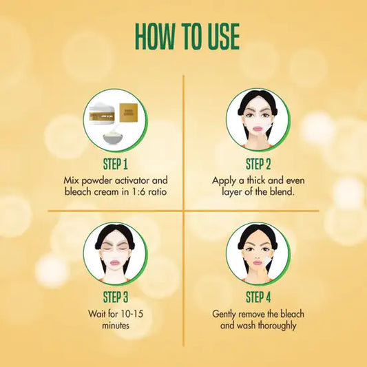 Nature's Essence Herbal Gold Bleach Cream – Skin Brightening with Gold Dust