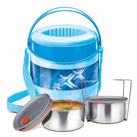Milton Stainless Steel Econa DLX Lunch Box – 2 & 3 Container Set