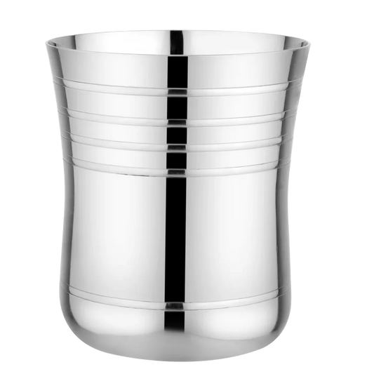 Riar Stainless Steel Damru Ringer Glass Set - 6 Pieces, 7.5 cm x 9 cm