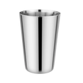 Stainless steel tumbler kitchen utensil with a reflective finish