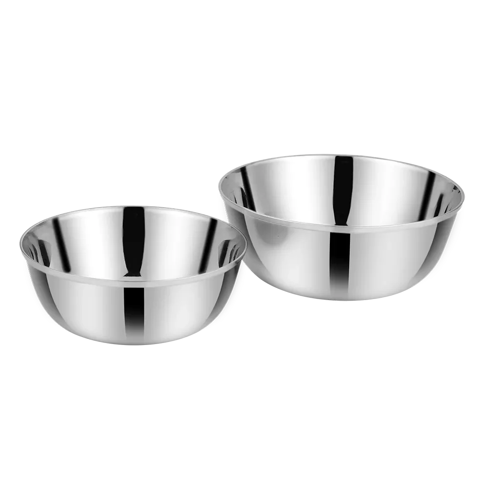 Riar Stainless Steel Mukta Bati Plain  Katori/Bowl Set - 6 Pieces (5 Inches)