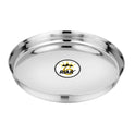 Riar Stainles Steel Khomcha Chapti BDN Plain Dinner Plate - 26 cm, Silver Finish