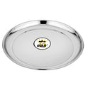 Riar Stainless Steel Rajbhog Dinner Plate - Modern Round Design, 18 cm
