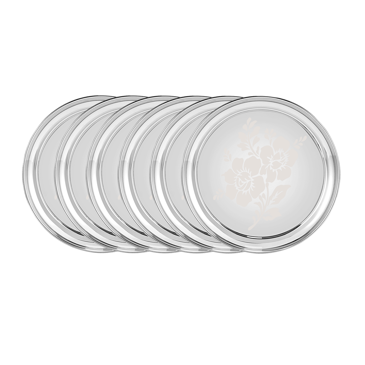 Riar Stainless Steel Khomcha NP BDN Dinner Plate - Modern Round Design, 20 cm