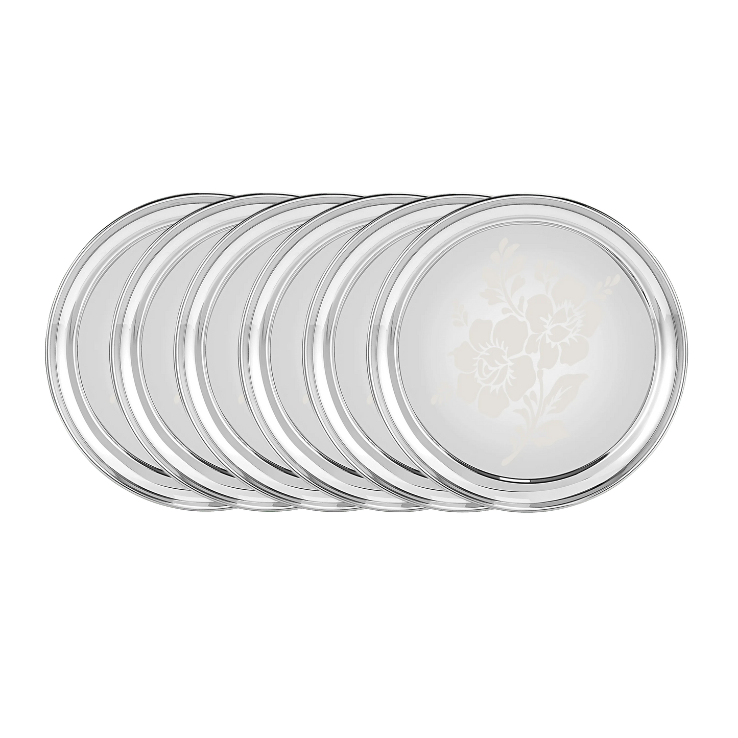 Riar Stainless Steel Khomcha NP BDN Dinner Plate - Modern Round Design, 20 cm