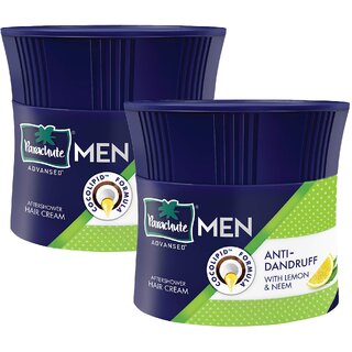 Parachute Advansed Men Aftershower Hair Cream Anti-Dandruff with Lemon & Neem (100gm Each) Pack of 2