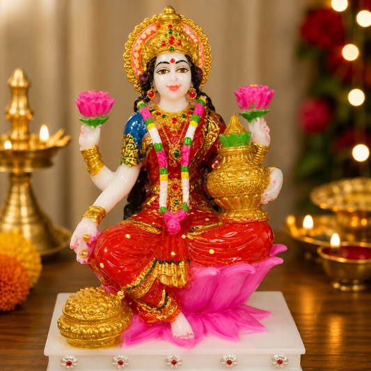 Premium Goddess Lakshmi Idol for Home & Mandir | Decorative Maa Lakshmi Murti for Puja, Wealth & Spiritual Decor