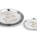 Riar Stainless Steel Rajbhog Dinner Plate - Modern Round Design, 18 cm