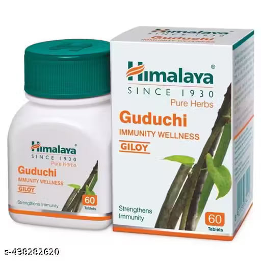 Himalaya Pure Herbs Guduchi Strengthens Immunity Wellness, Giloy, 60 Count