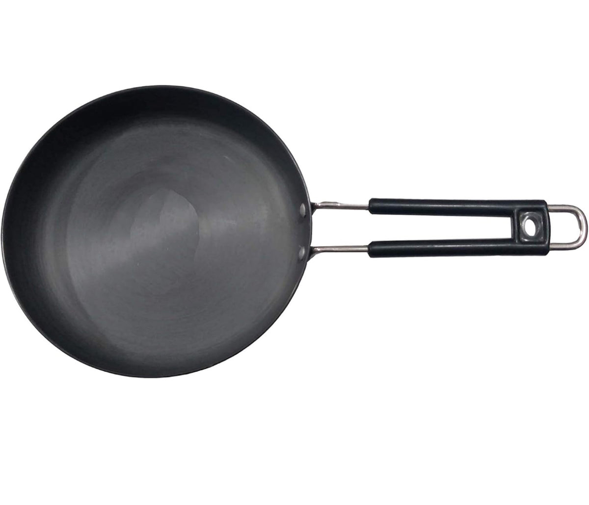 India Gold Aluminium Sauce Pan Hard Anodised Induction - Black, 15 cm, Modern Round Design