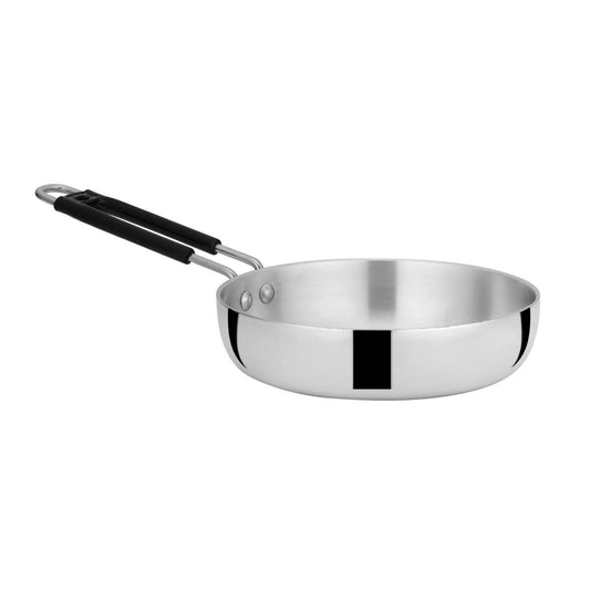 Riar Aluminium Frypan with Steel Polish - Modern Round Design, 16.5 cm